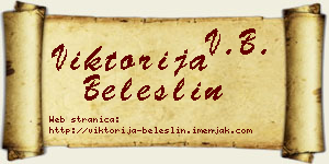 Viktorija Beleslin vizit kartica